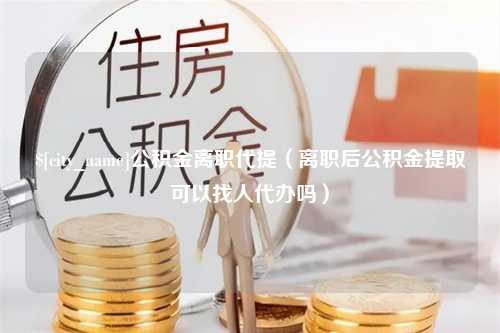 睢县公积金离职代提（离职后公积金提取可以找人代办吗）